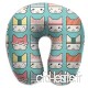 Travel Pillow Sushi Cat Hats in Blue Memory Foam U Neck Pillow for Lightweight Support in Airplane Car Train Bus - B07VD3L3PS